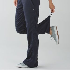 lululemon dance studio pants, size 8, navy blue